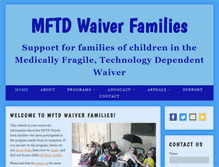Tablet Screenshot of mftdwaiver.org